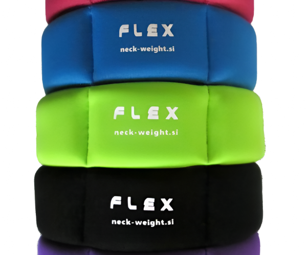 A flex freediving neckweight. multiple colors.
